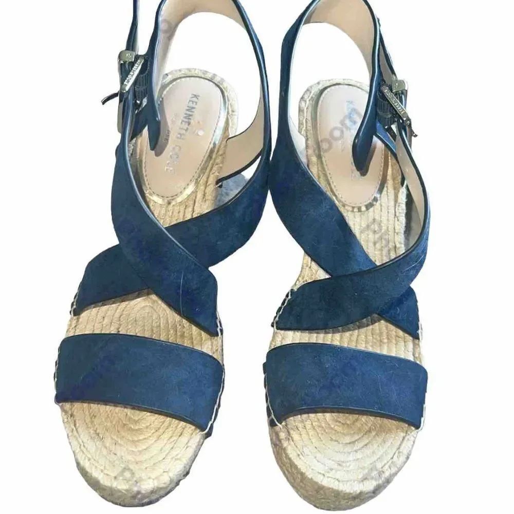 ✨Kenneth Cole Women's Olivia Cross Sandal Sz 7.5 Wedge✨